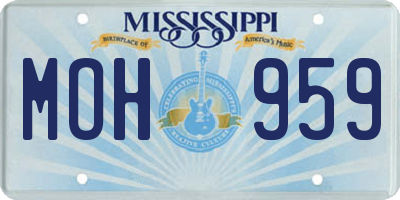 MS license plate MOH959
