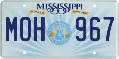 MS license plate MOH967