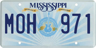 MS license plate MOH971
