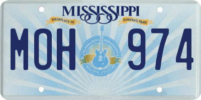 MS license plate MOH974