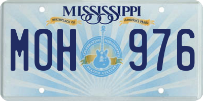 MS license plate MOH976