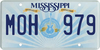 MS license plate MOH979