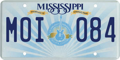 MS license plate MOI084