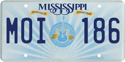 MS license plate MOI186