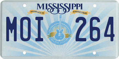 MS license plate MOI264