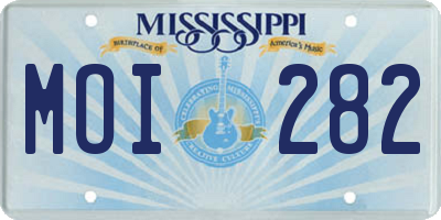 MS license plate MOI282