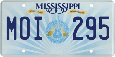 MS license plate MOI295