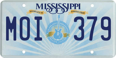 MS license plate MOI379