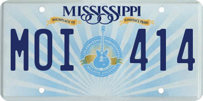MS license plate MOI414