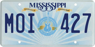 MS license plate MOI427