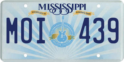 MS license plate MOI439