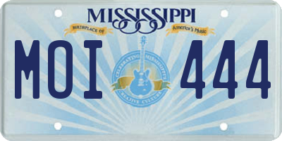 MS license plate MOI444