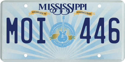 MS license plate MOI446