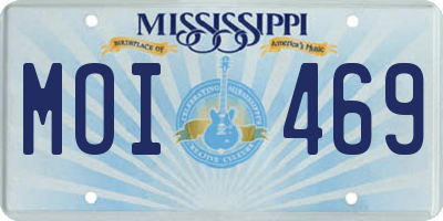 MS license plate MOI469