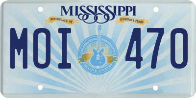 MS license plate MOI470