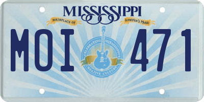 MS license plate MOI471