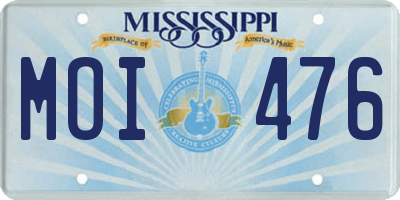 MS license plate MOI476