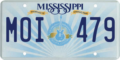 MS license plate MOI479