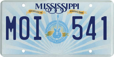 MS license plate MOI541