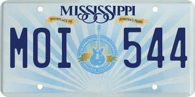 MS license plate MOI544