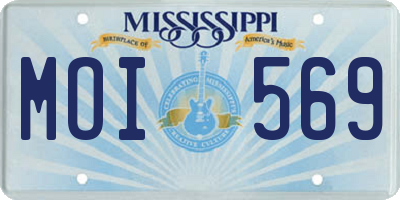 MS license plate MOI569