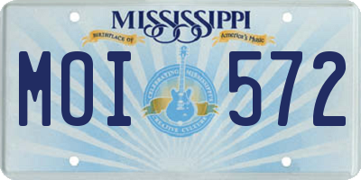 MS license plate MOI572