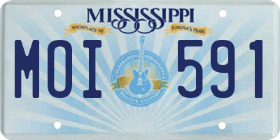 MS license plate MOI591