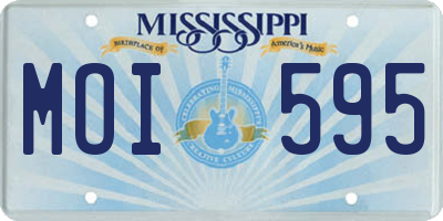 MS license plate MOI595