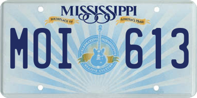 MS license plate MOI613