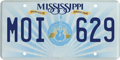 MS license plate MOI629
