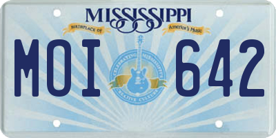 MS license plate MOI642