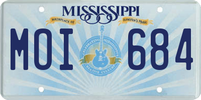 MS license plate MOI684