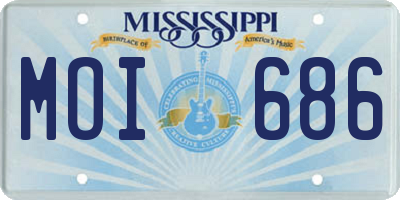 MS license plate MOI686