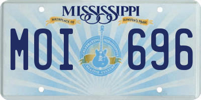 MS license plate MOI696