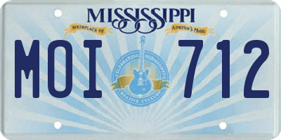 MS license plate MOI712
