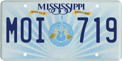 MS license plate MOI719