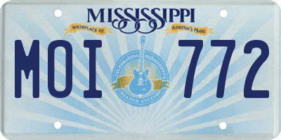 MS license plate MOI772