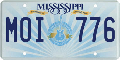 MS license plate MOI776