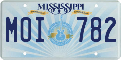 MS license plate MOI782