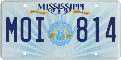 MS license plate MOI814