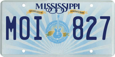 MS license plate MOI827