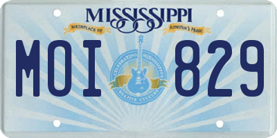 MS license plate MOI829