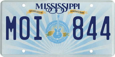 MS license plate MOI844