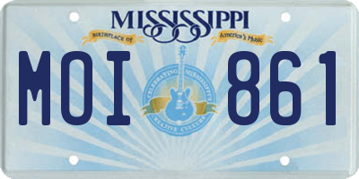 MS license plate MOI861