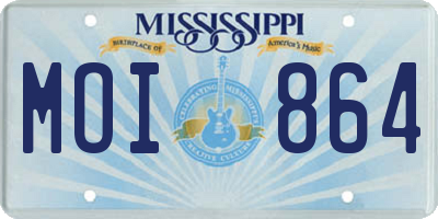 MS license plate MOI864