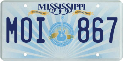 MS license plate MOI867