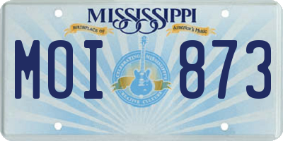 MS license plate MOI873