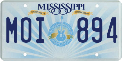 MS license plate MOI894