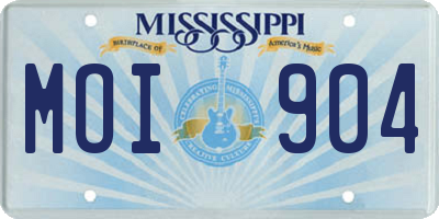 MS license plate MOI904