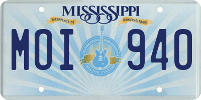 MS license plate MOI940